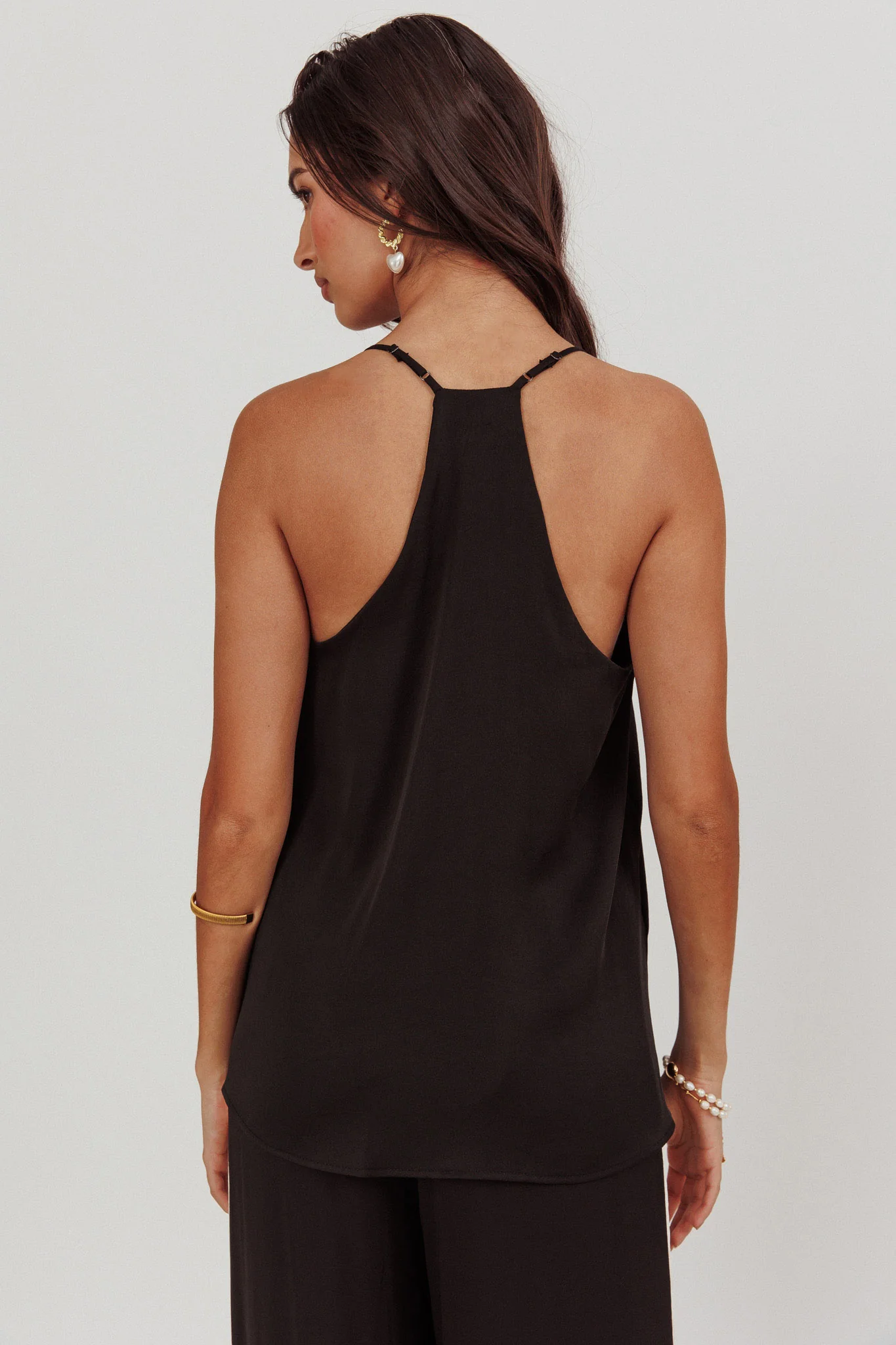 Unwritten Contrast Cami Top Black - Image 3