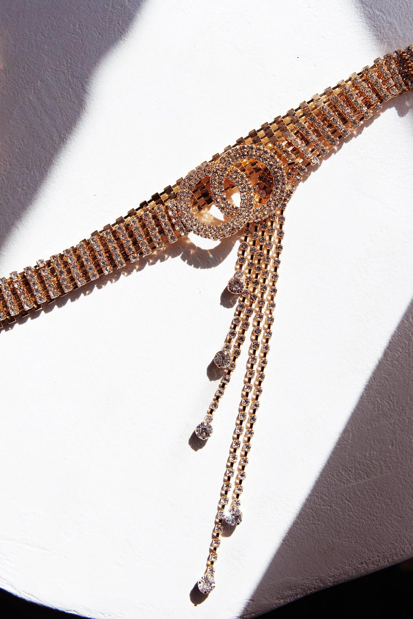 Vera Rhinestone Belt Gold - Image 3