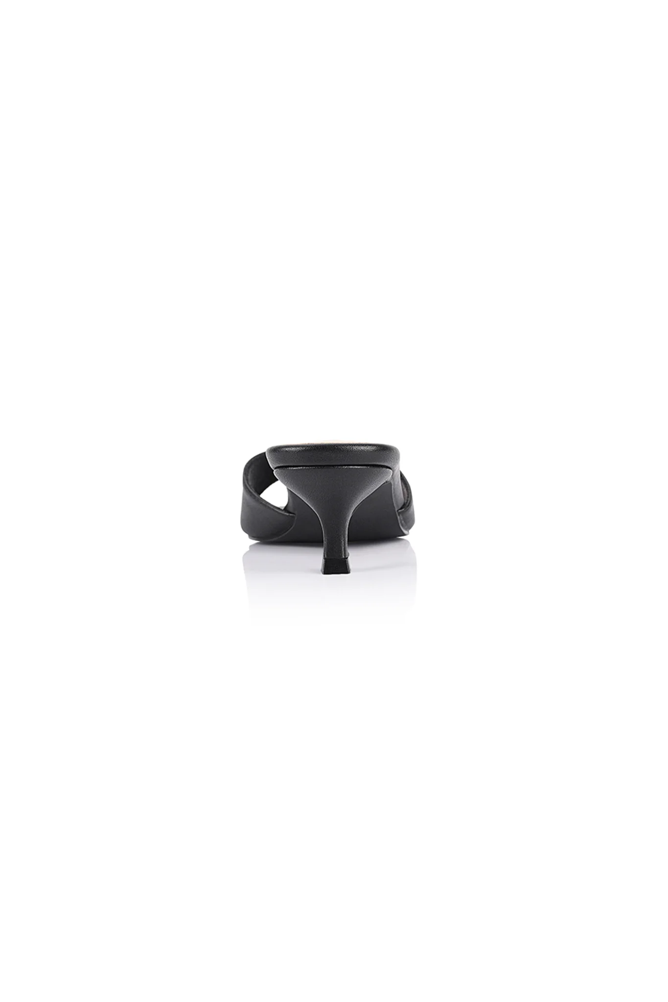 VERALi Alyssa Kitten Heel Mules Champagne Black - Image 2