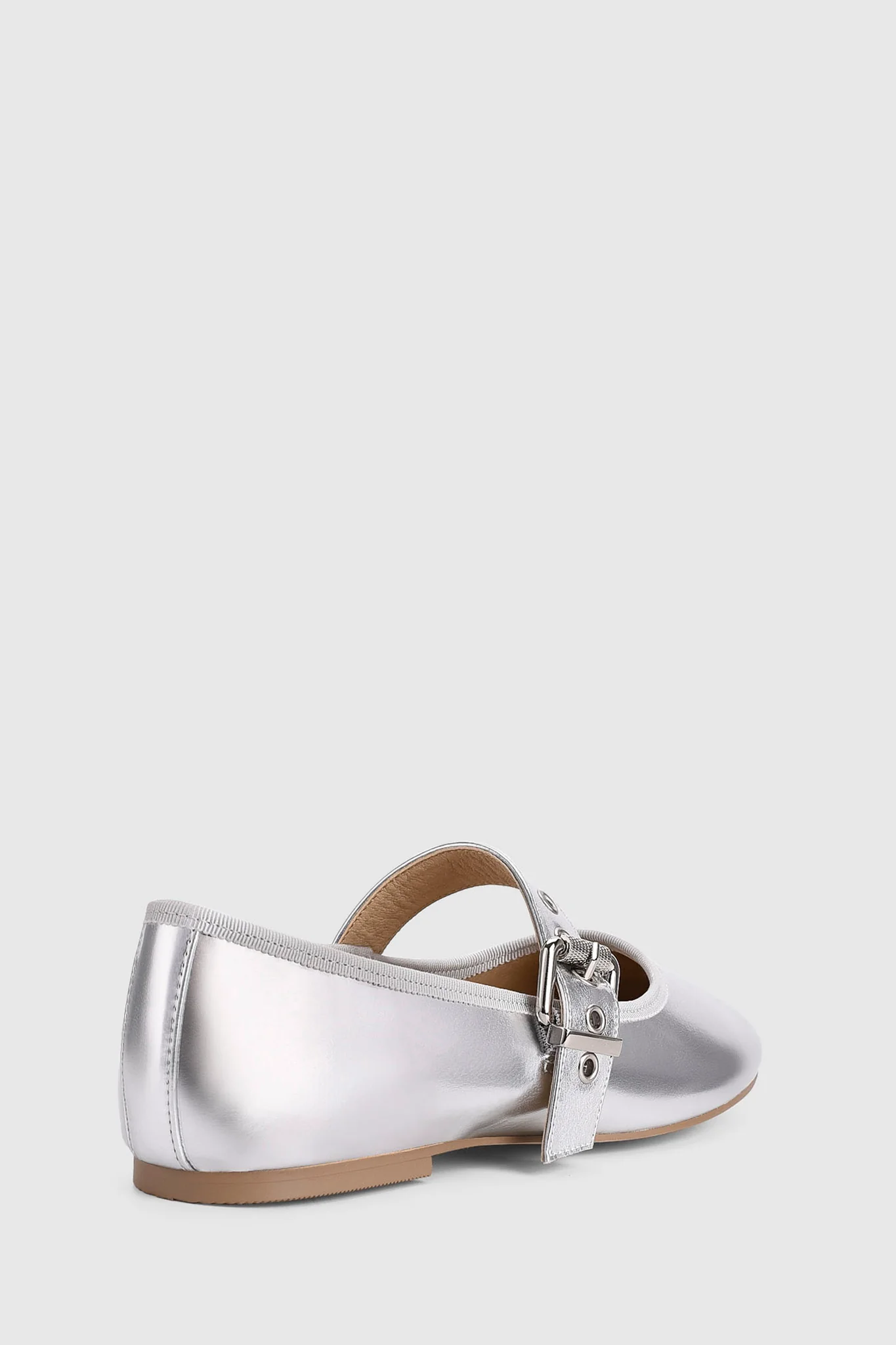 VERALi Banks Buckled Mary-Jane Flats Silver - Image 2
