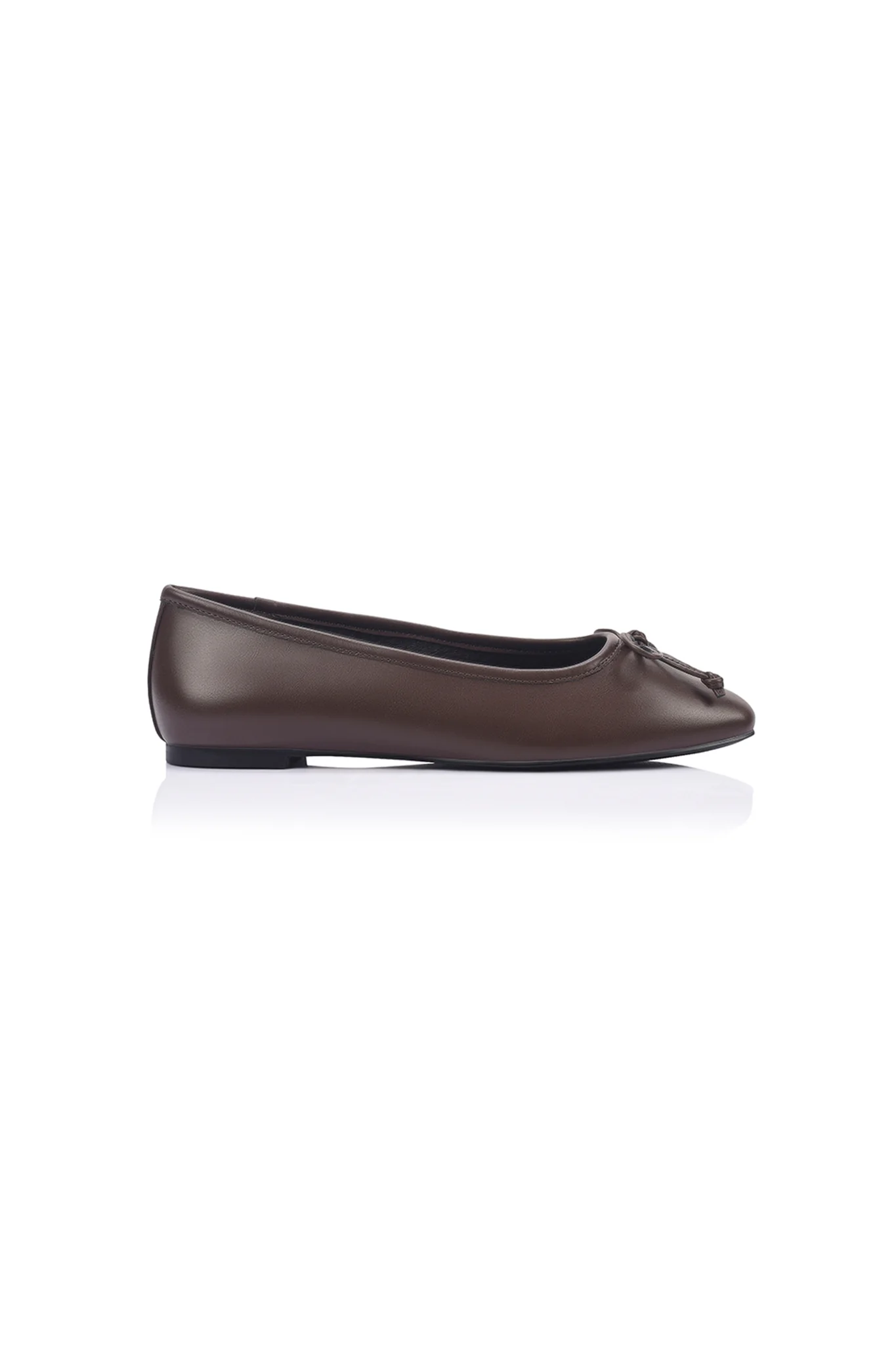 VERALi Eugenie Ballet Flats Chocolate Brown Micro