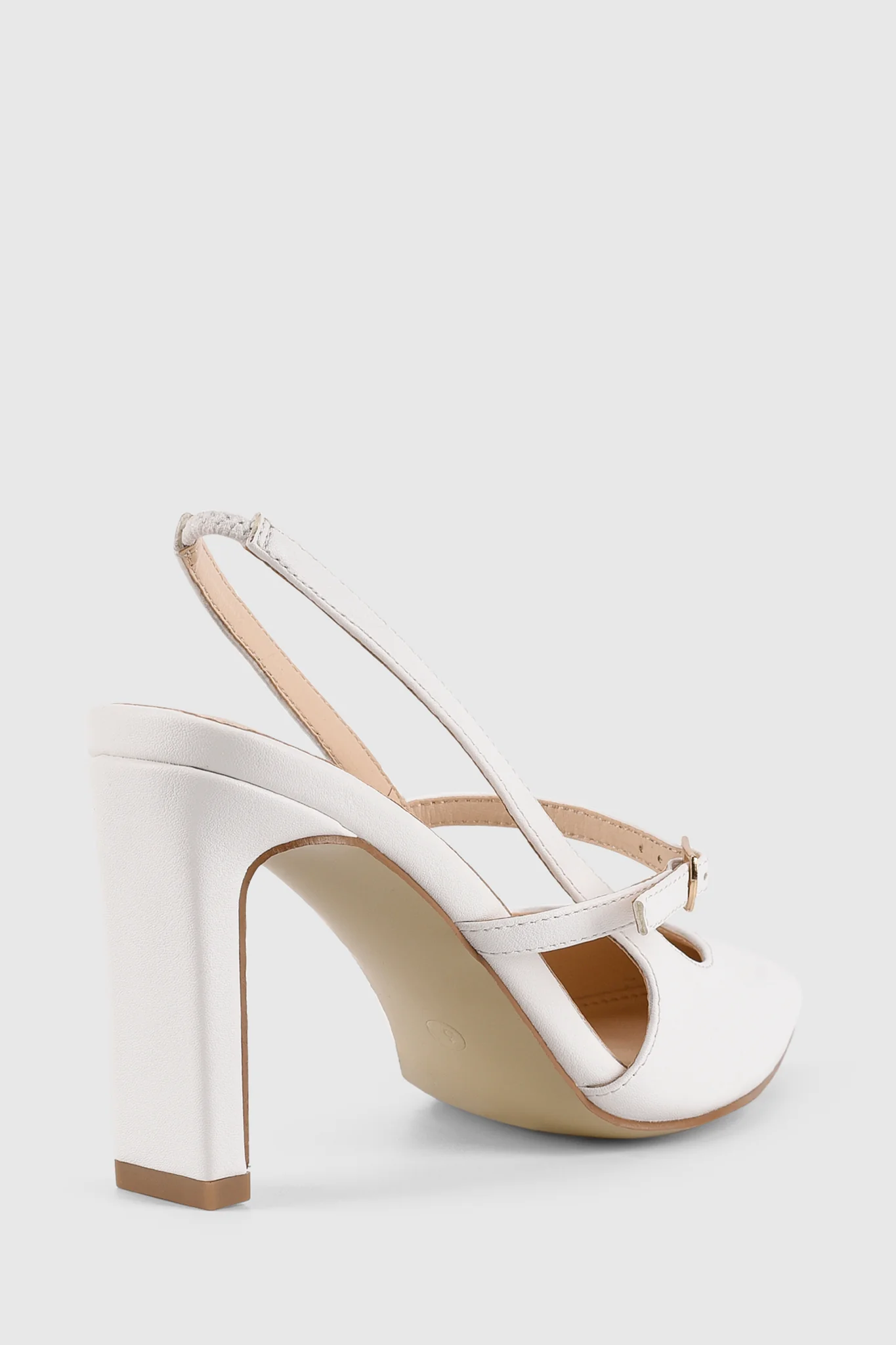 VERALi Kimchi Slingback Block Heels White - Image 2