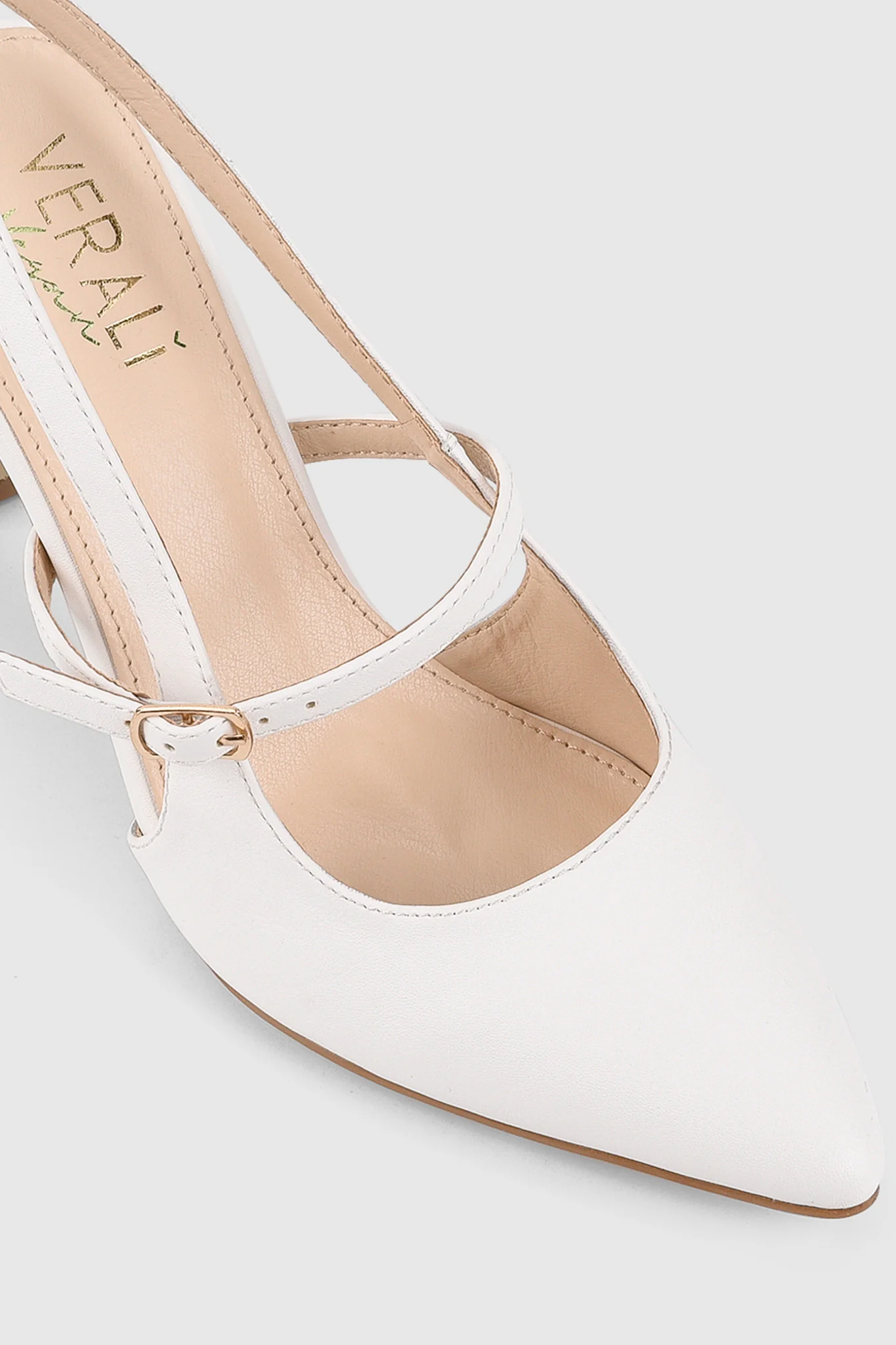 VERALi Kimchi Slingback Block Heels White - Image 4