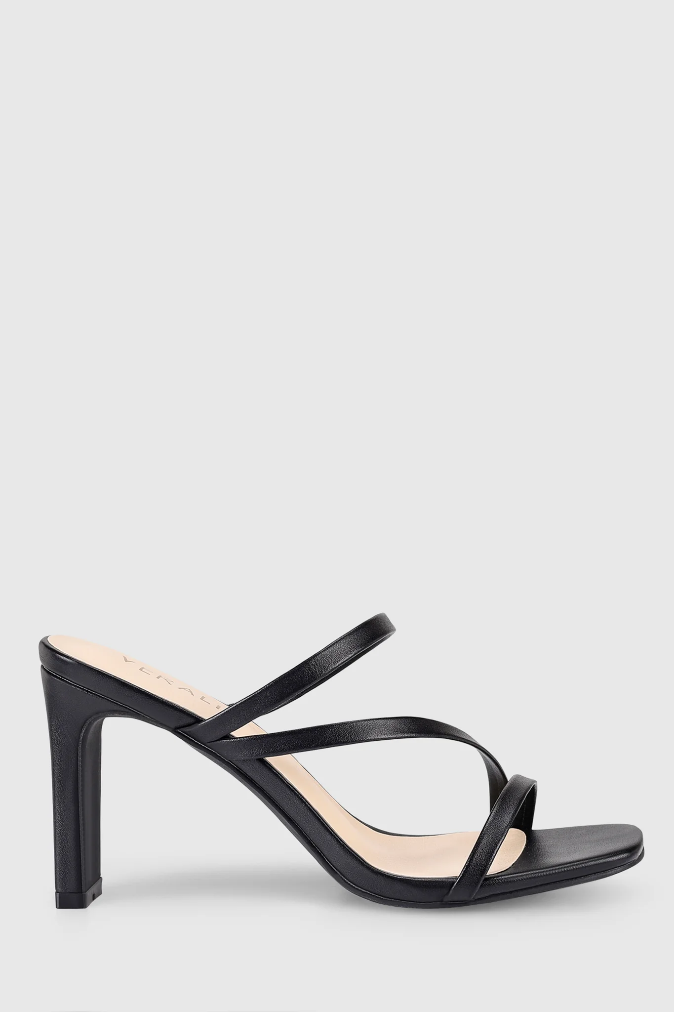 VERALi Kipper Block Heel Mules Black Smooth - Image 3