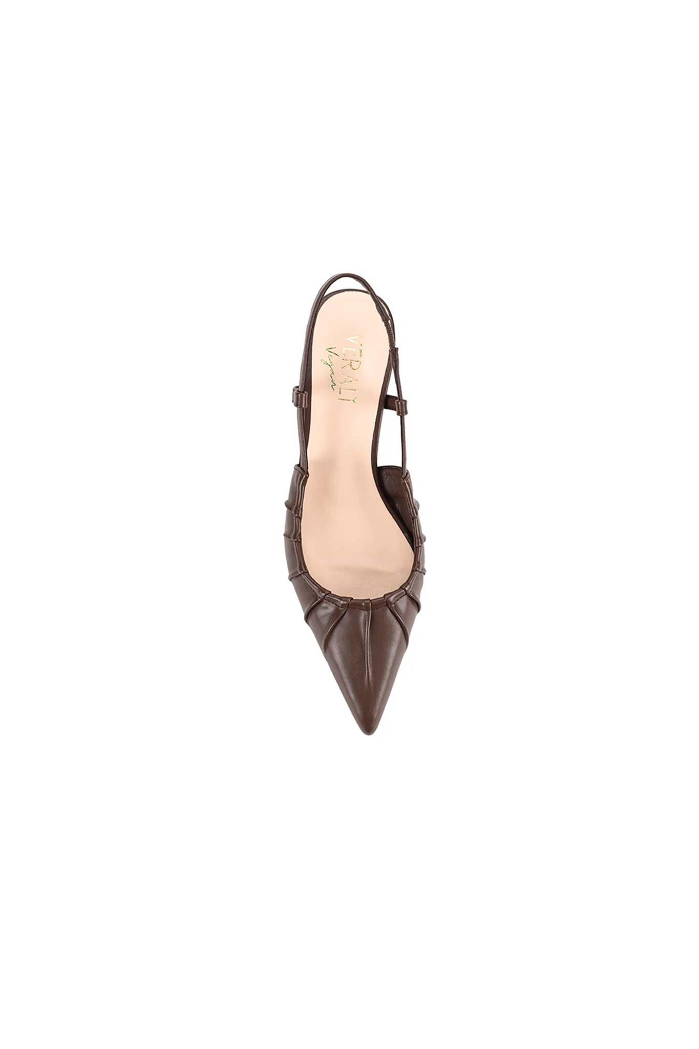 VERALI Lucius Slingback Kitten Heels Chocolate - Image 5