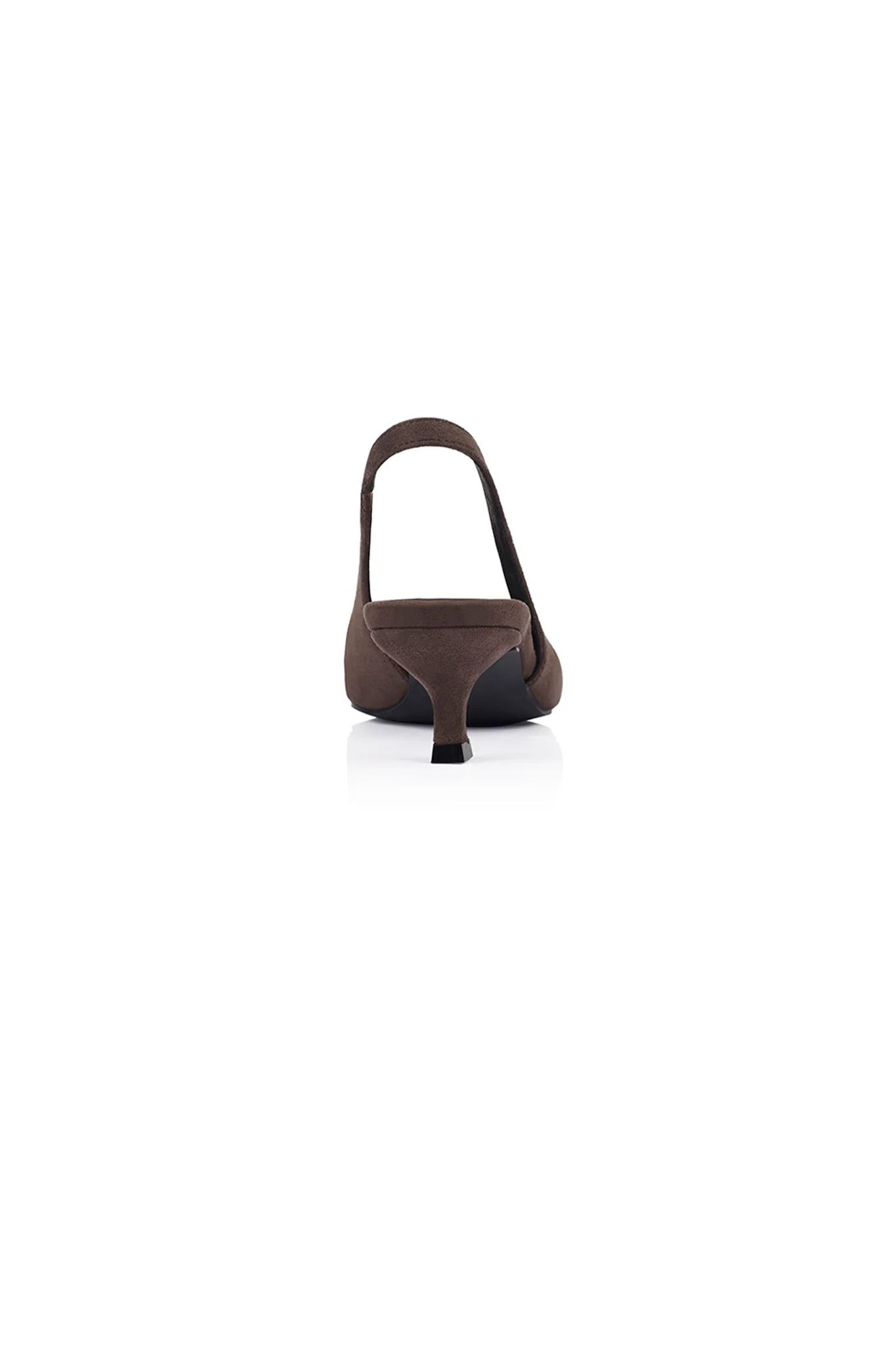 VERALI Lush Slingback Kitten Heels Chocolate - Image 4