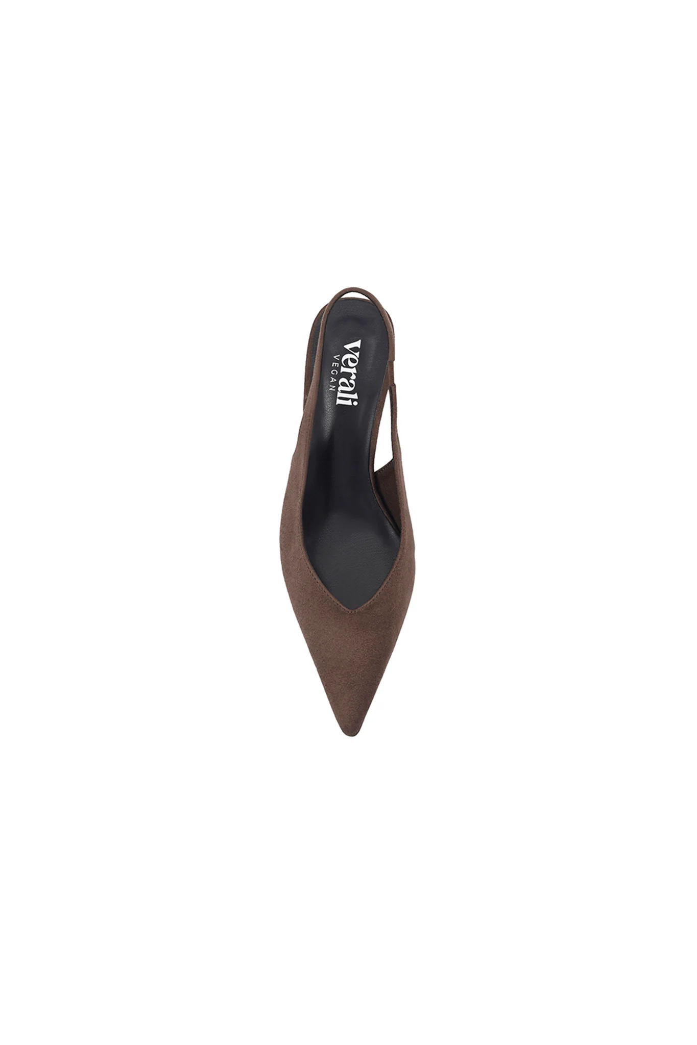 VERALI Lush Slingback Kitten Heels Chocolate - Image 5