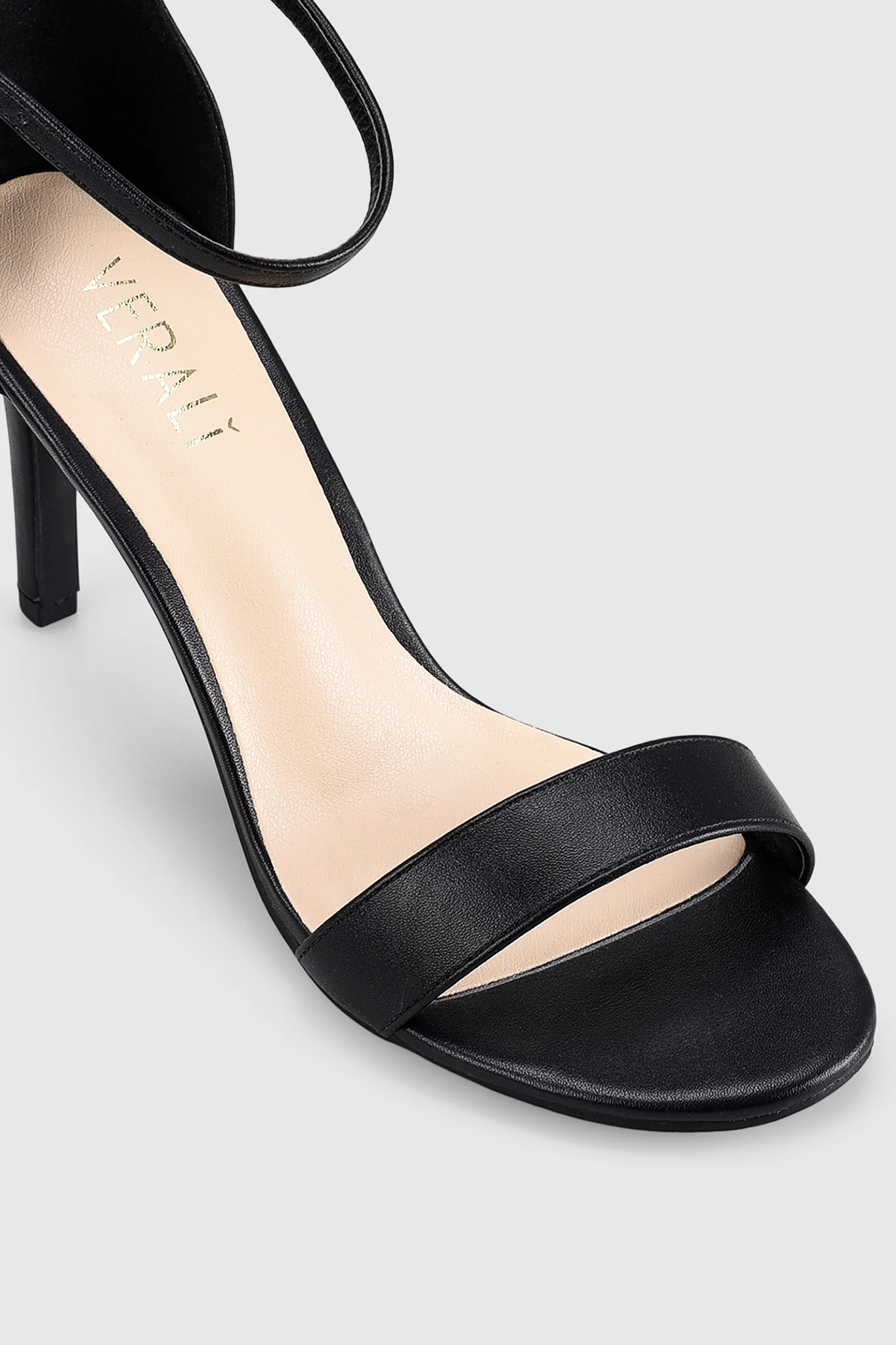 VERALi Mattie Strappy Heels Black Smooth - Image 3