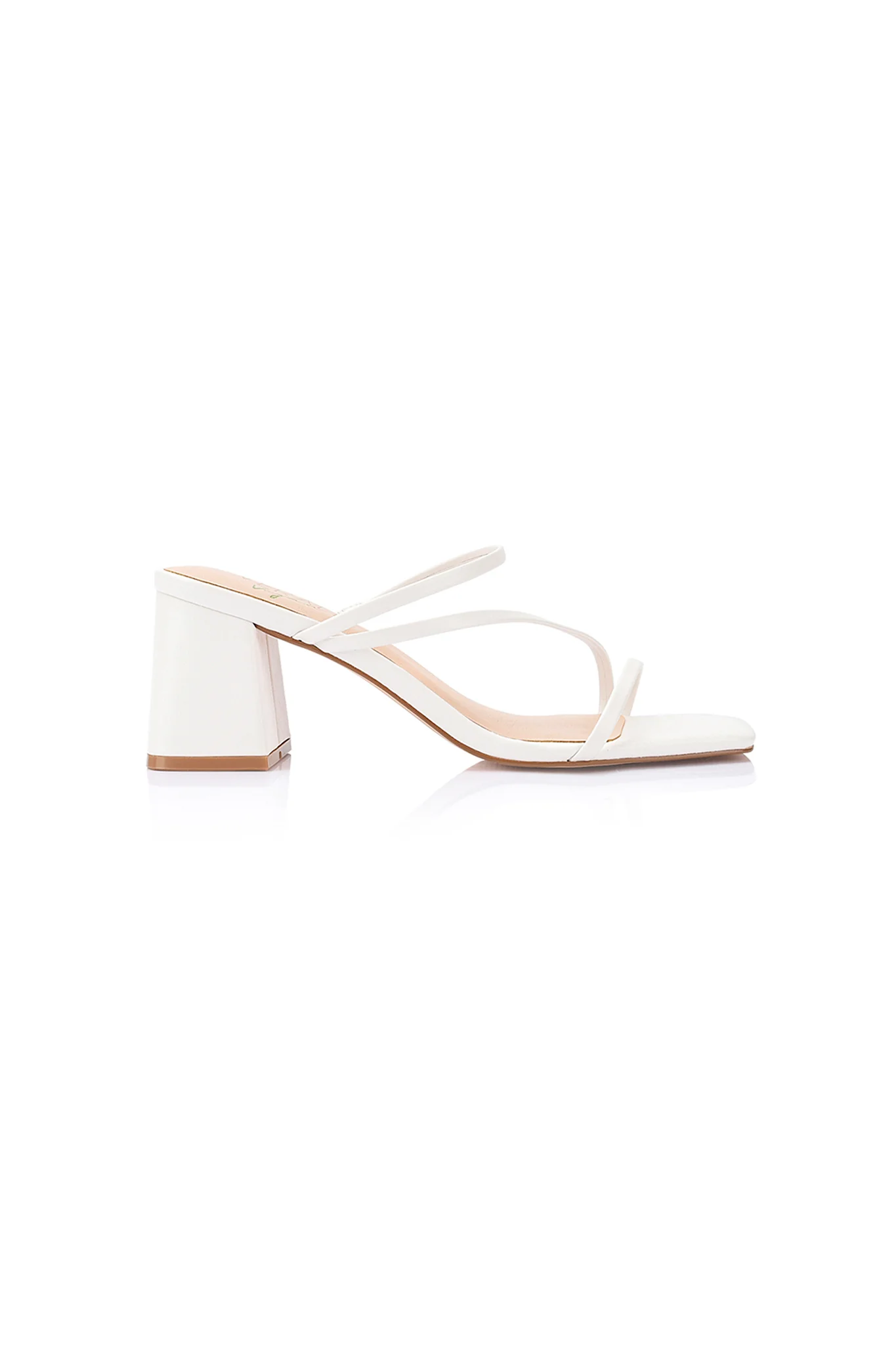 VERALi Stanford Block Heel Mules White