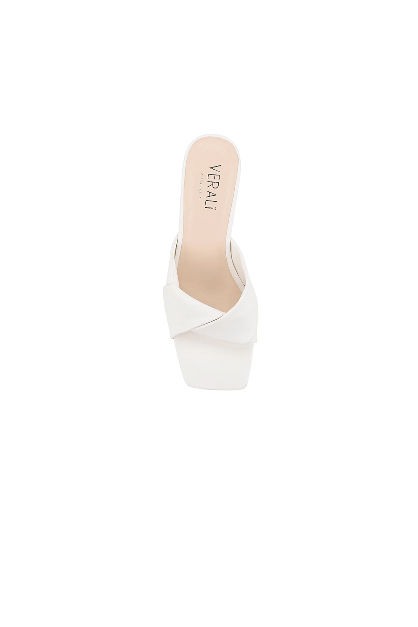 VERALi Stella Block Heel Mules Chalk Smooth - Image 3