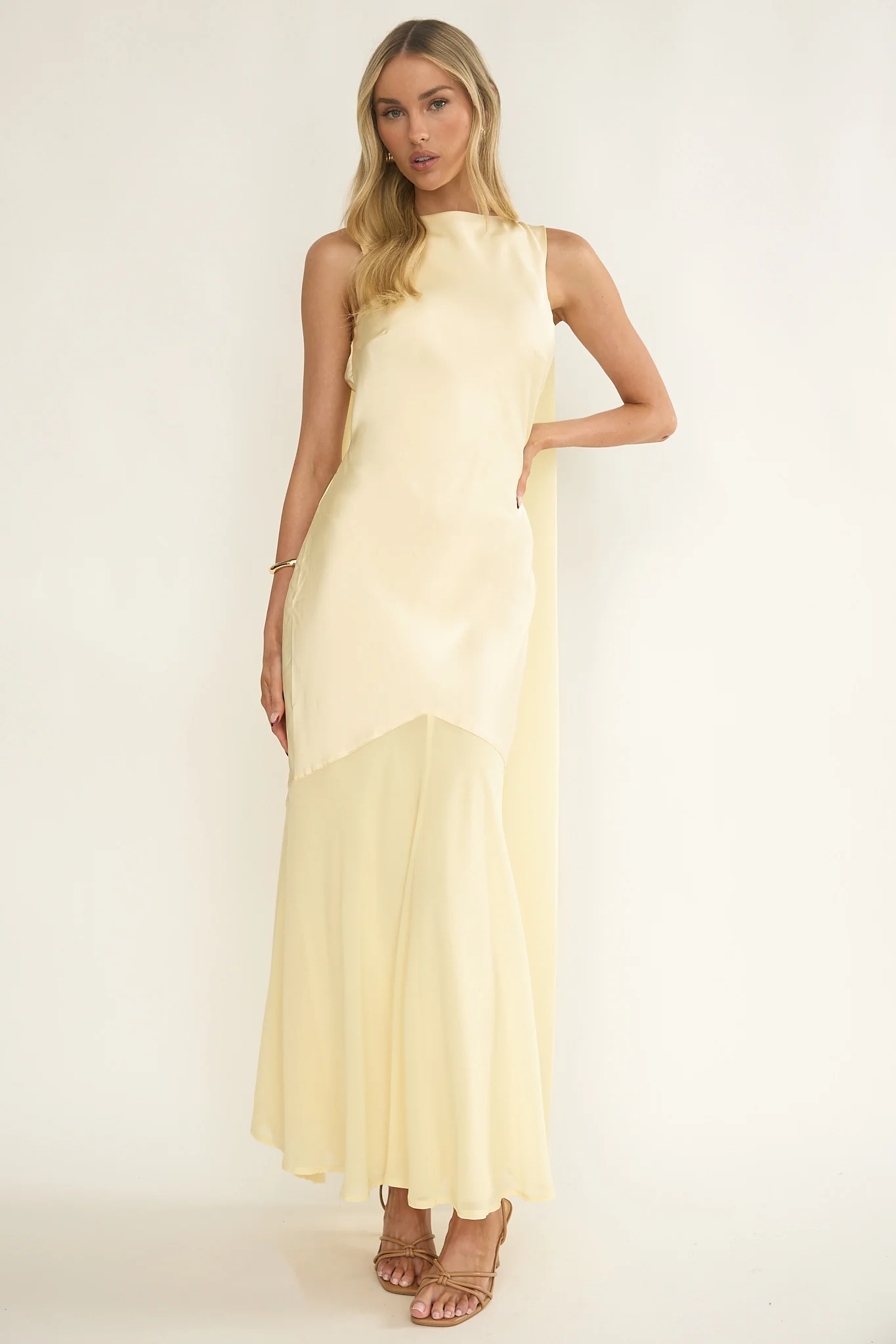 Veyla Shoulder Sash Maxi Dress Butter - Image 6
