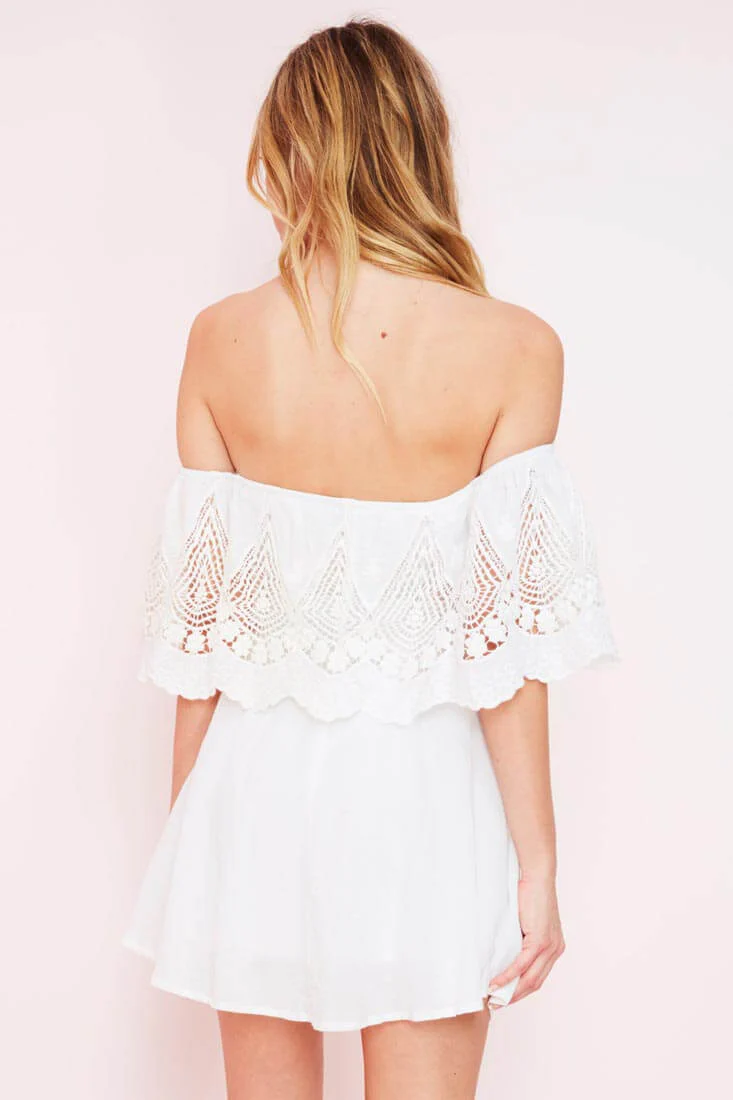 Wanda Casual Mini Dress White - Image 5
