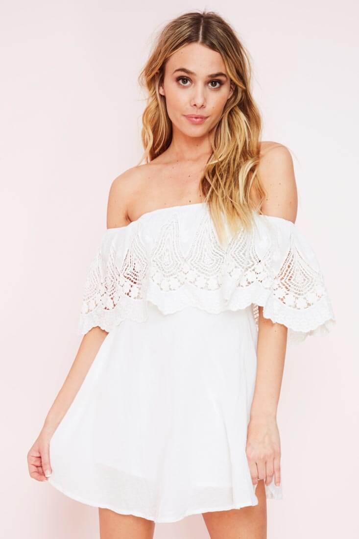 Wanda Casual Mini Dress White - Image 6