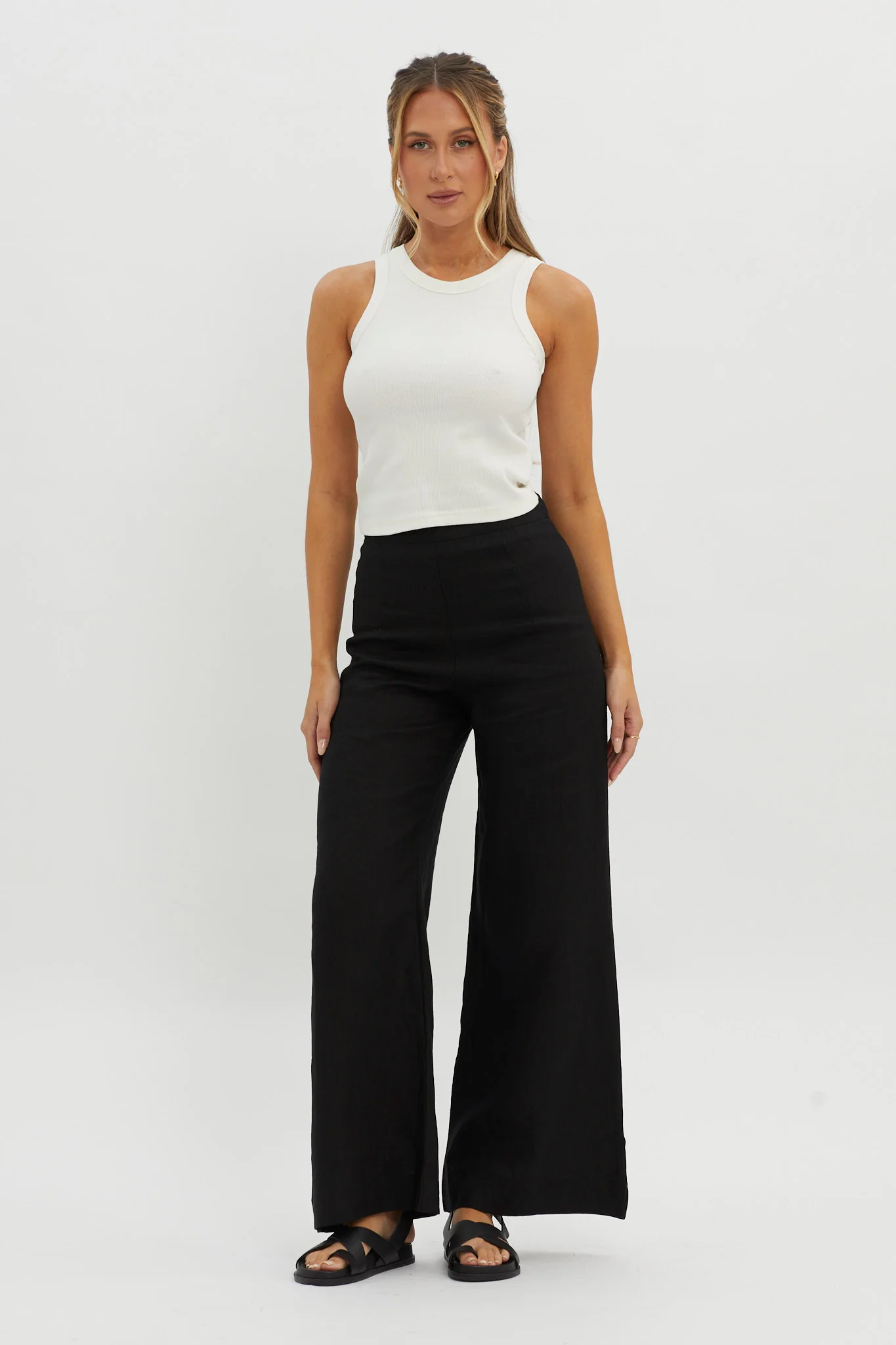 Wanda Wide Leg Pants Black - Image 5