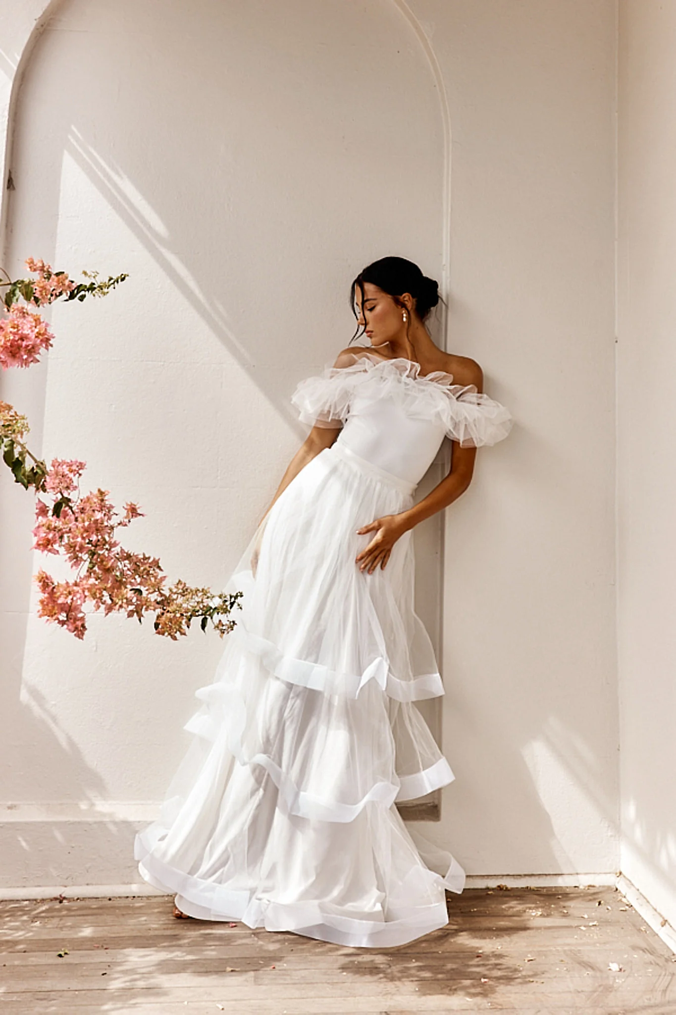 Watson Layered Maxi Skirt Off White - Image 5