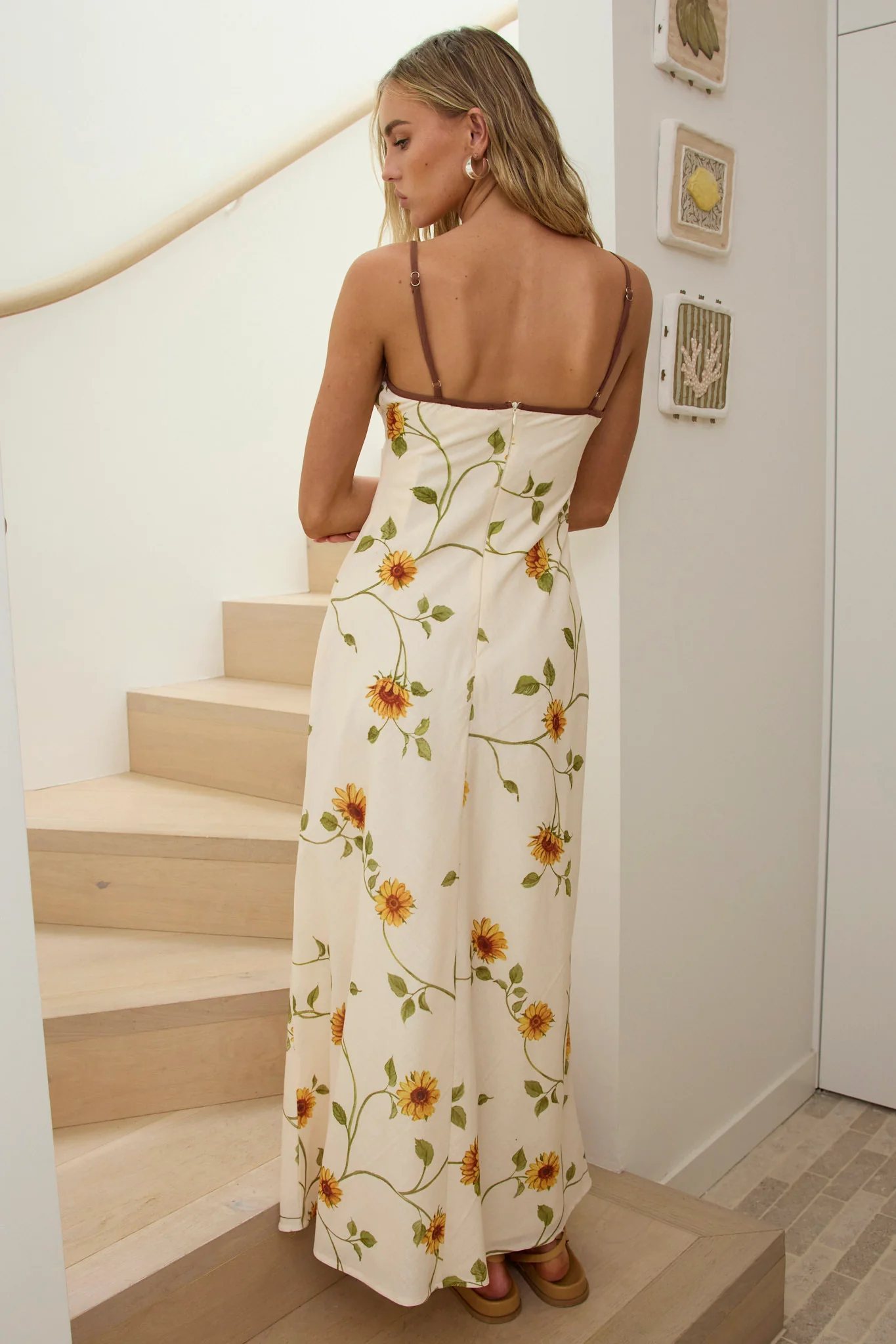 Weekend Sunsets Keyhole Bust Maxi Dress Sunflower - Image 3