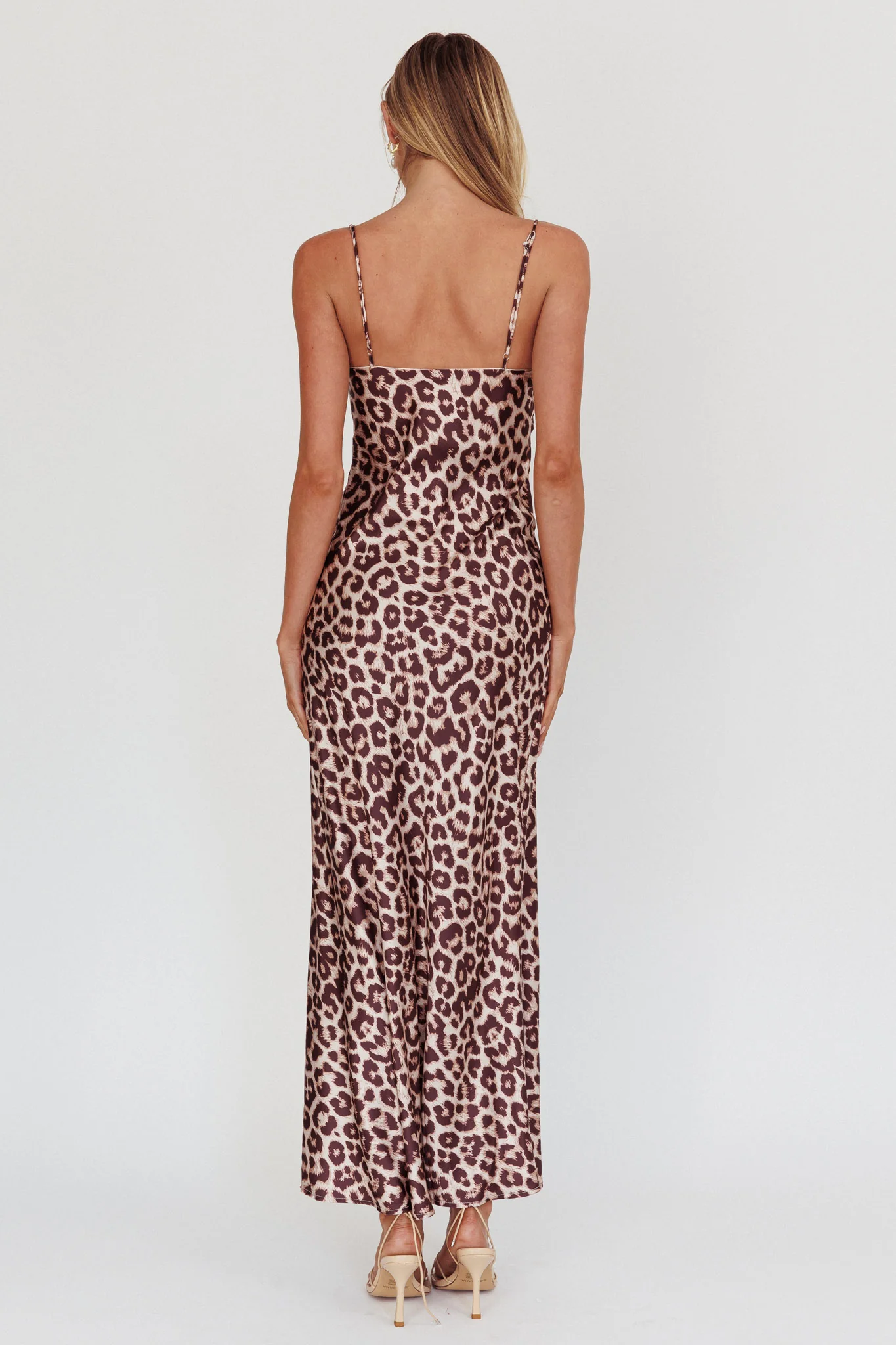 Well Versed Pleated Bust Maxi Dress Leopard - Image 2