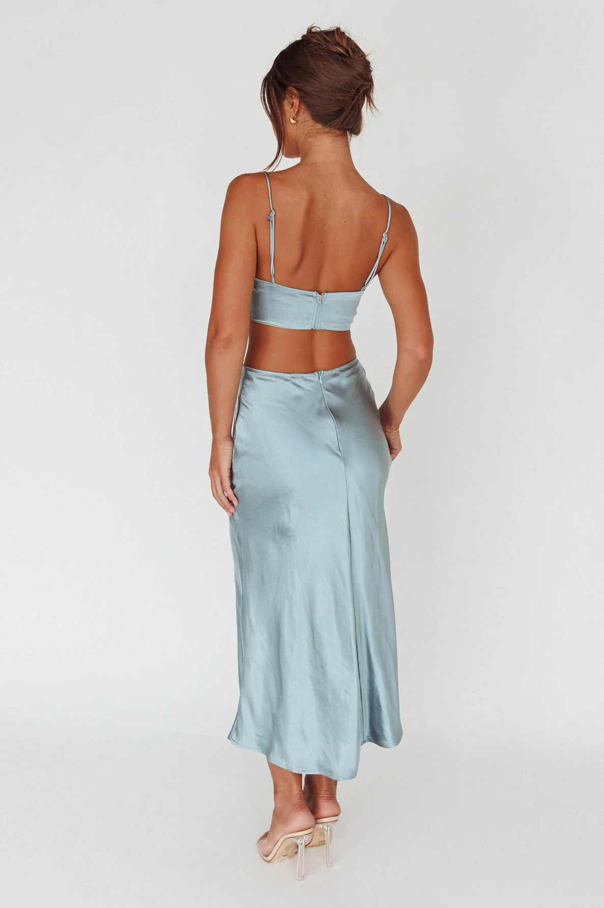 Well Versed Split Midi Skirt Sage - Image 2