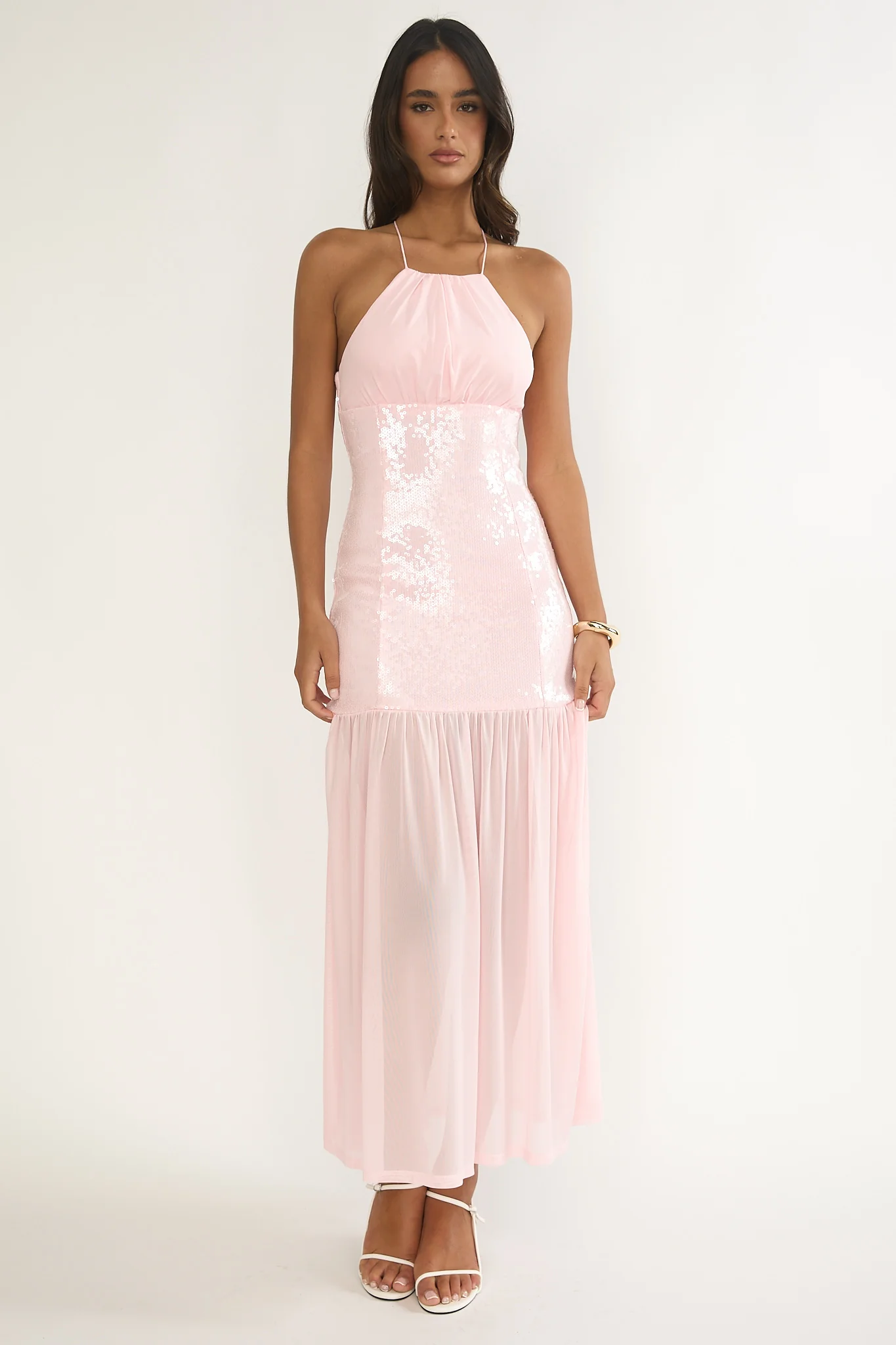 Wilma Sequin Bodice Maxi Dress Pink - Image 5
