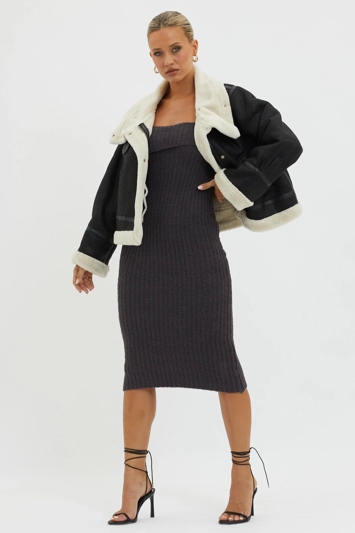 Wintertide Sherpa Trim Jacket Black - Image 4