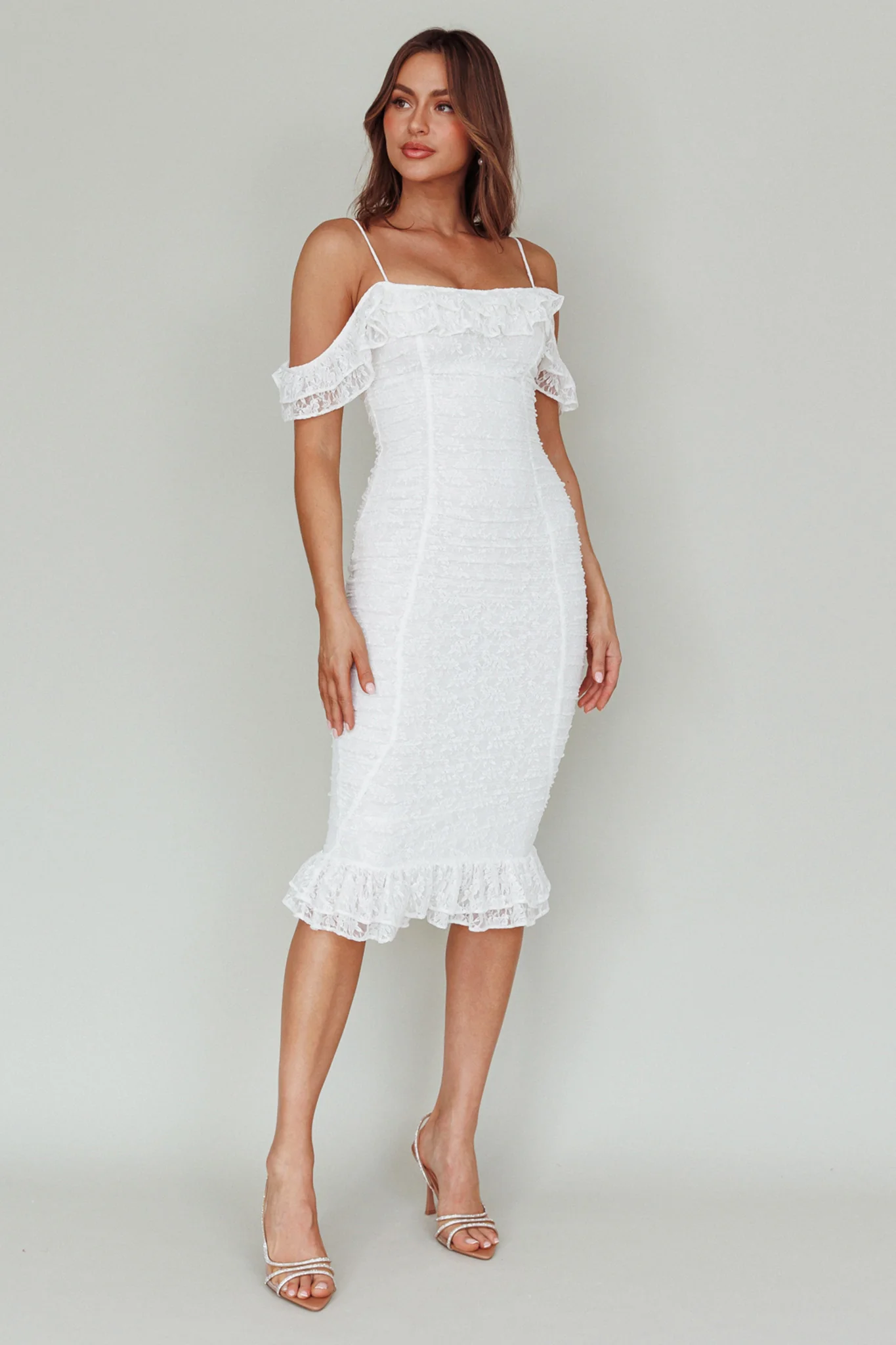 Wish Come True Lace Midi Dress White - Image 4