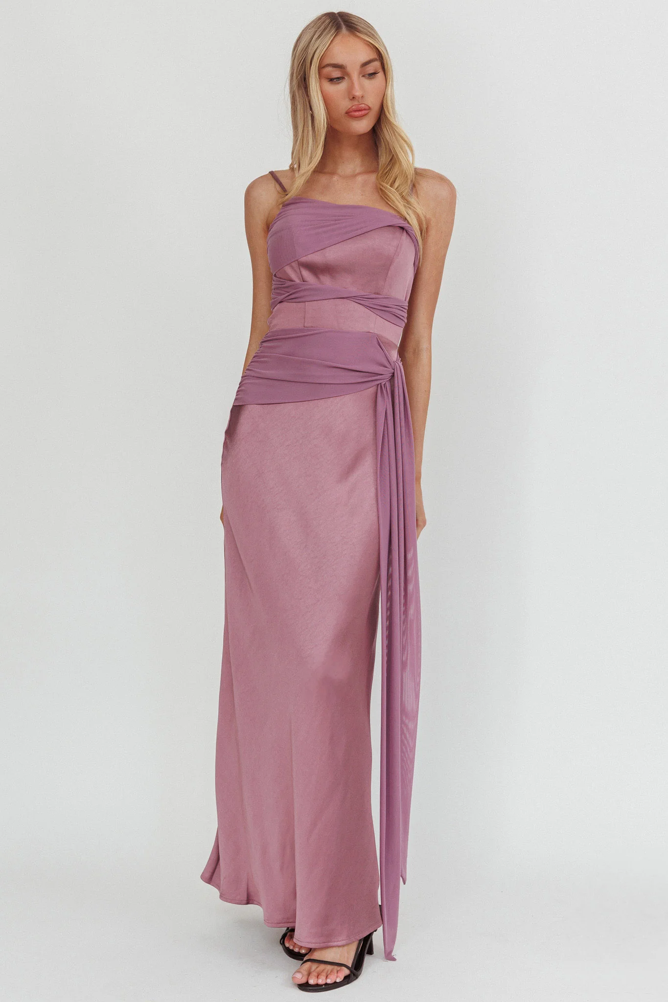 Wysandra Knot Detail Maxi Dress Grape - Image 4