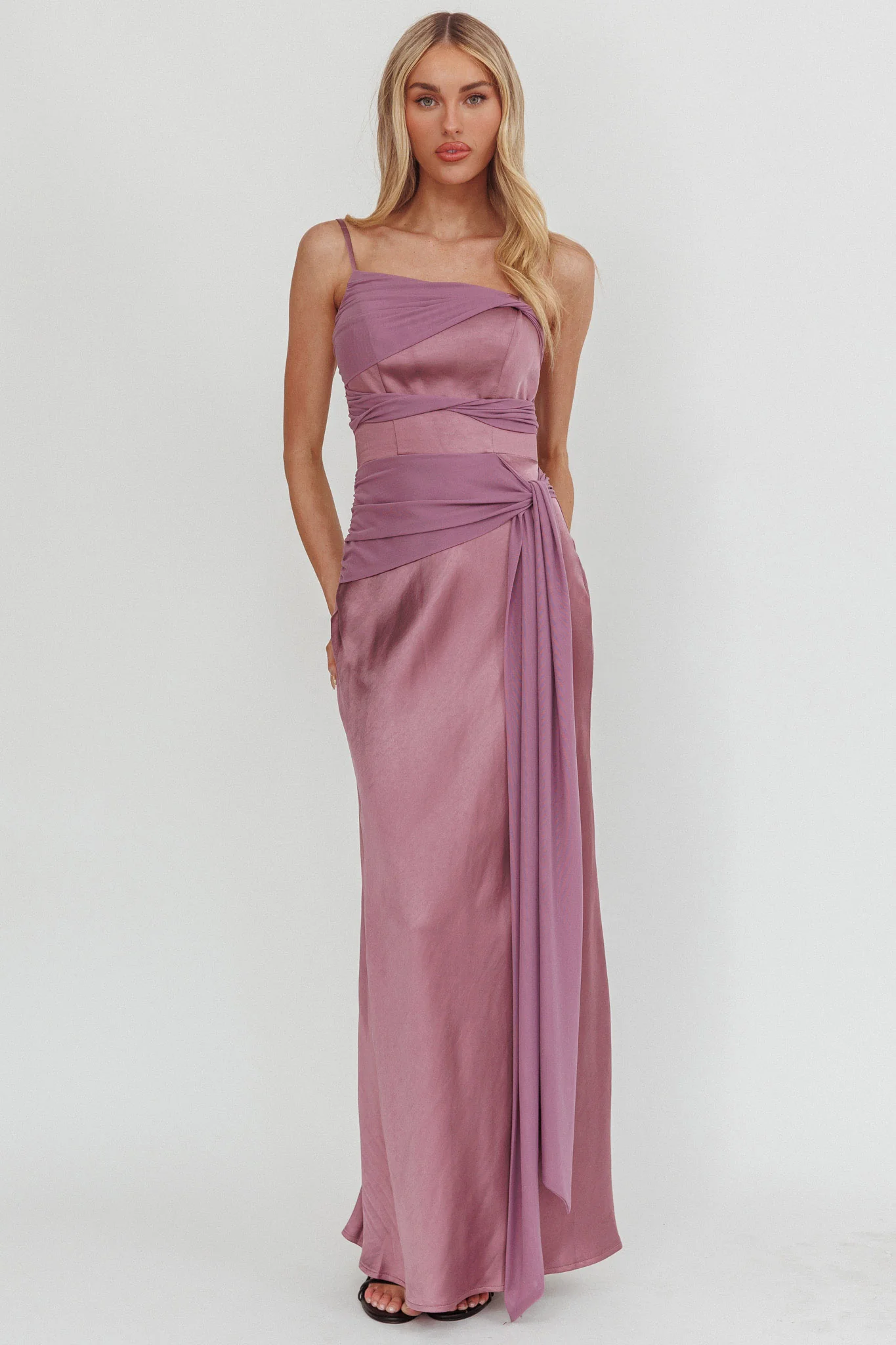 Wysandra Knot Detail Maxi Dress Grape - Image 5