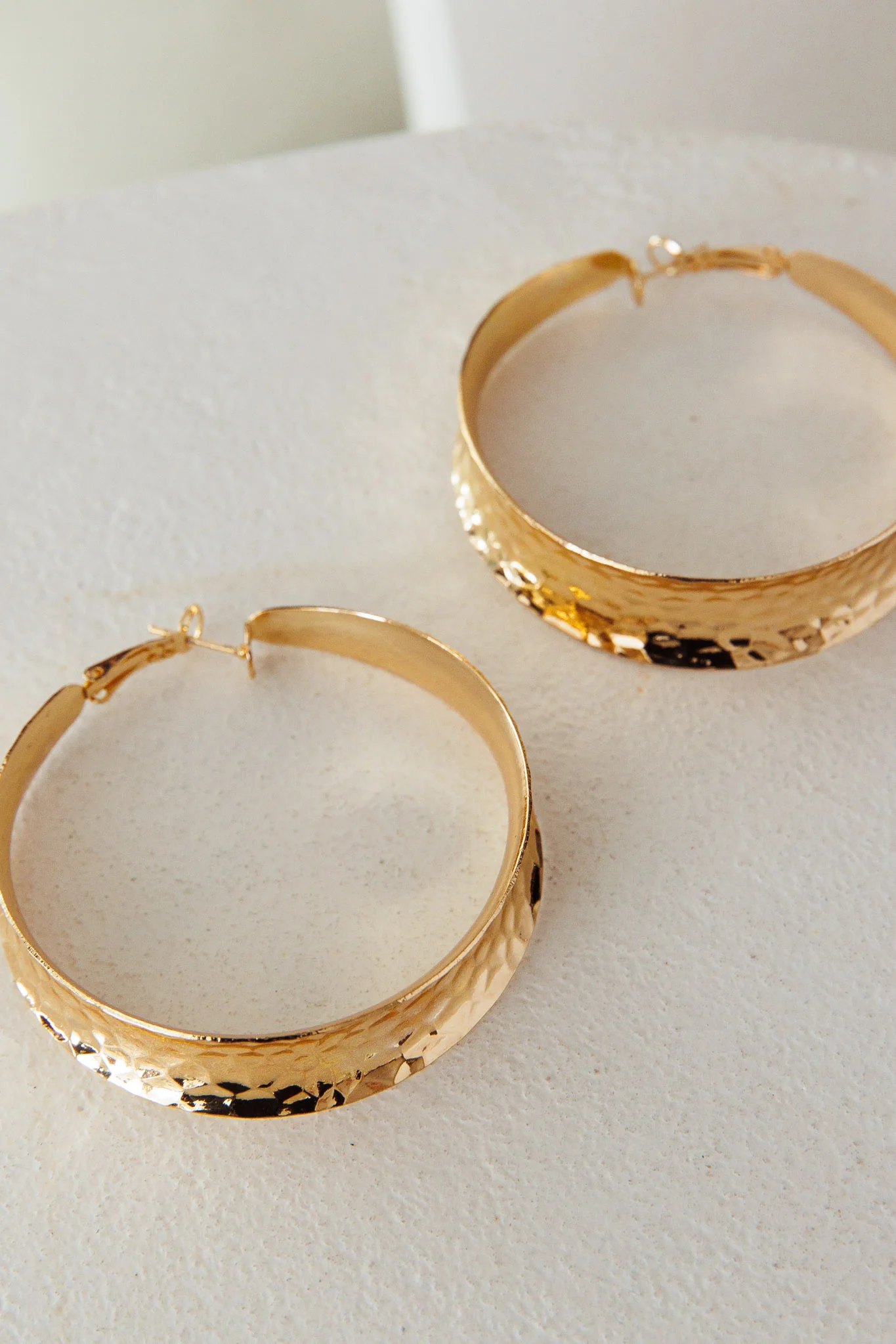 Youth Hoop Earrings Gold - Image 3