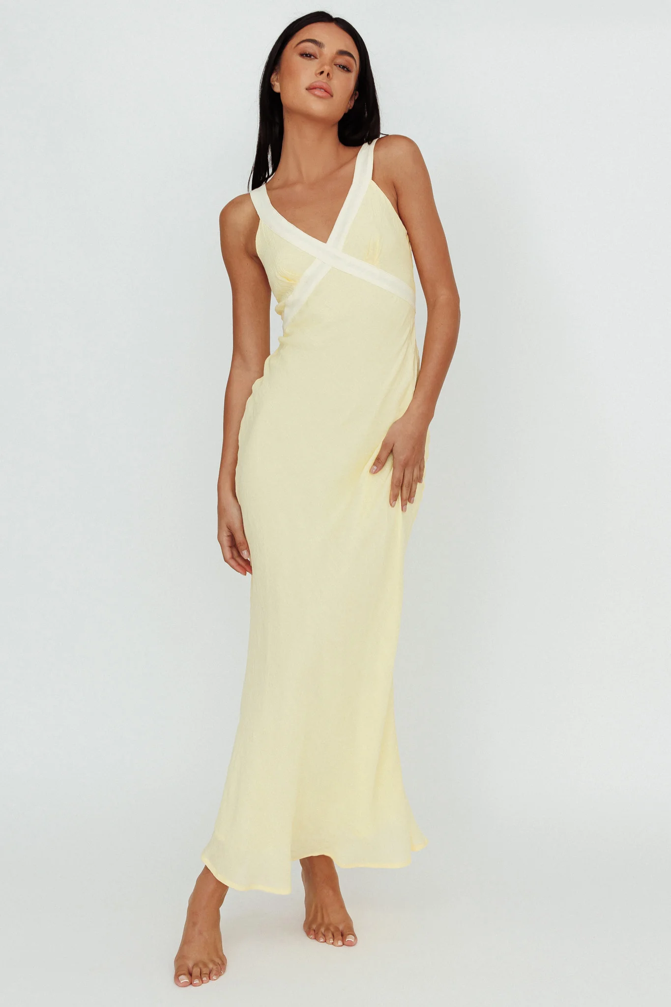 Zariah V-Neck Maxi Dress Yellow - Image 5